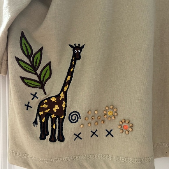 Onque giraffe cardigan. Like new condition. Embroidered, beaded. Miss Frizzle! - Picture 5 of 10